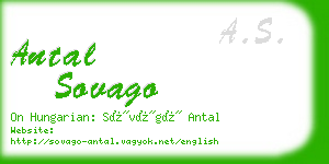 antal sovago business card